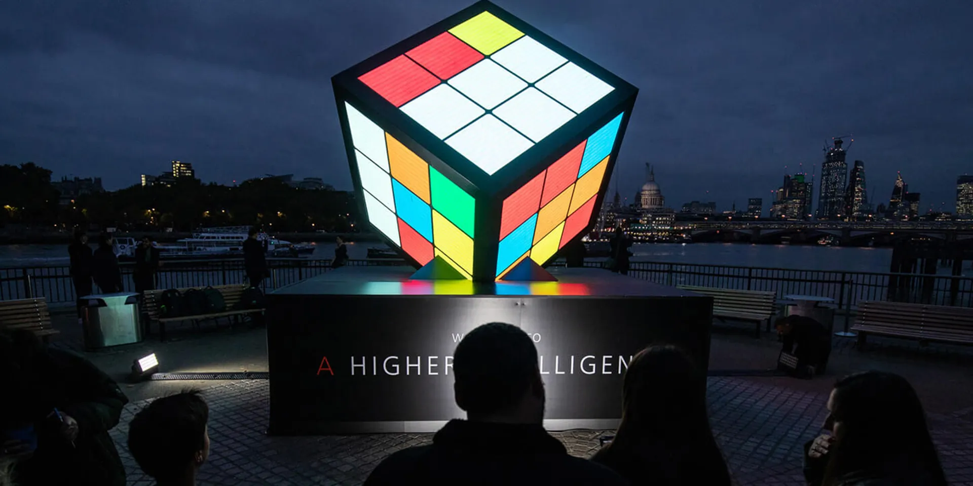 Supporting Structure for Huawei’s Giant Rubik’s Cube on London’s South Bank