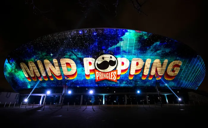 Projection Tower for the Pringles Mind Popping Campaign at the London Velodrome