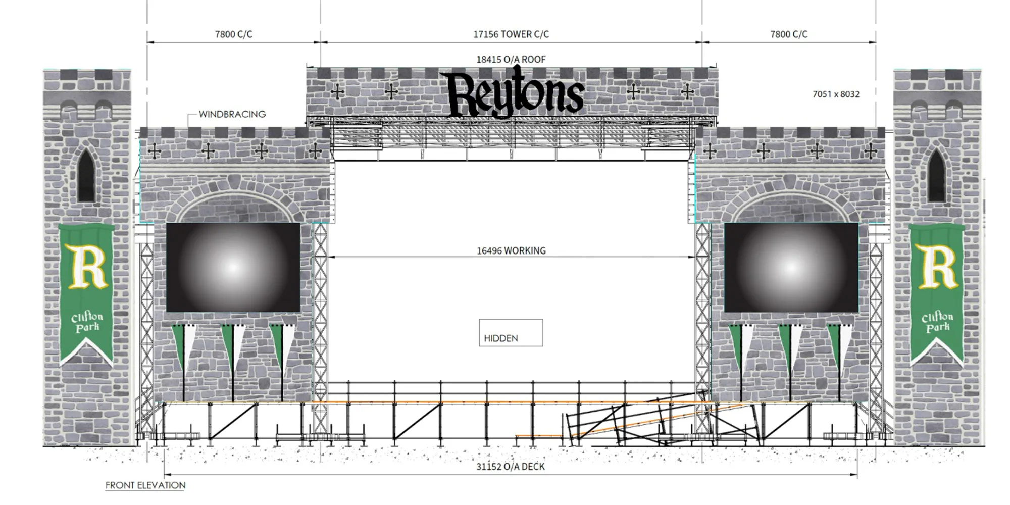 Stage Support Towers for The Reytons’ Homecoming Concert at Clifton Park